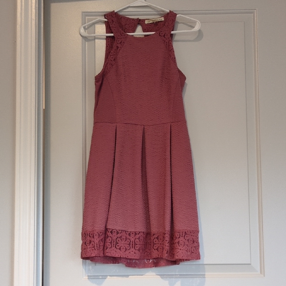 Rewind Pink Sleeveless Halter Midi Dress for Weddings